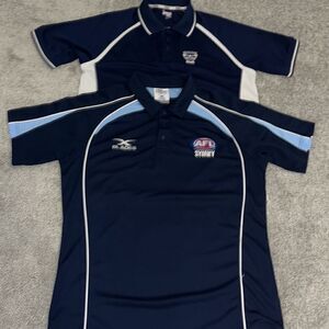 2-Blue Sydney Australia & Geelong Cata AFL football polo golf shirt-L